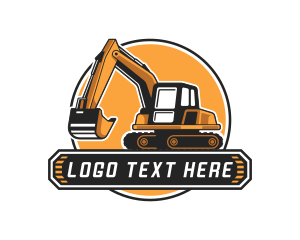 Contractor - Excavator Machinery Quarry logo design