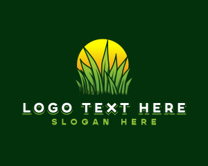 Plant - Organic Grass Sunset logo design