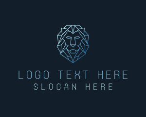 Geometric Lion Business logo design