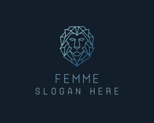 Geometric Lion Business logo design