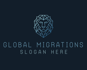 Geometric Lion Business logo design