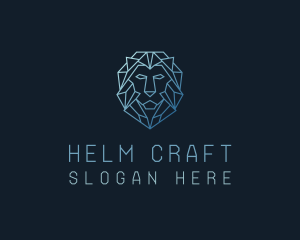 Geometric Lion Business logo design