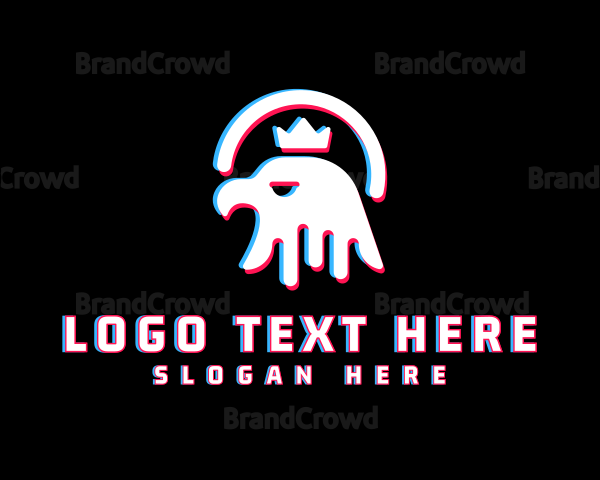 Eagle Crown Glitch Logo