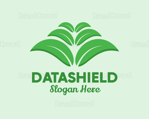 Green Organic Leaves Logo