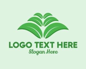 Salad - Green Organic Leaves logo design