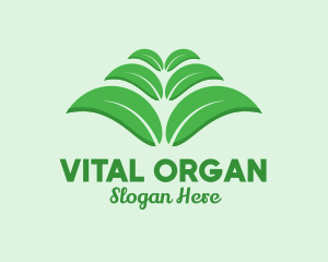 Green Organic Leaves logo design