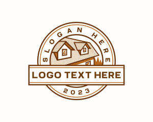 Home Improvement - Roofing House Construction logo design