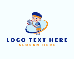 Floatie - Kid Tennis Sports logo design