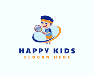 Kid Tennis Sports logo design