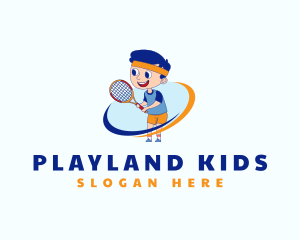 Kid - Kid Tennis Sports logo design