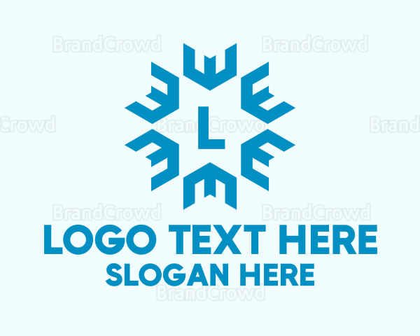 Cooling Snowflake Star Logo