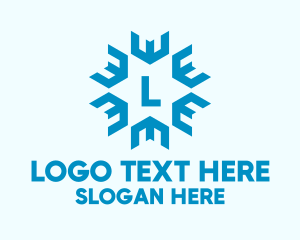Star - Cooling Snowflake Star logo design