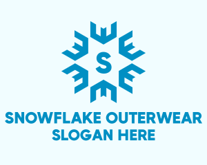 Cooling Snowflake Star logo design