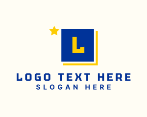 Political - Star Square Lettermark logo design
