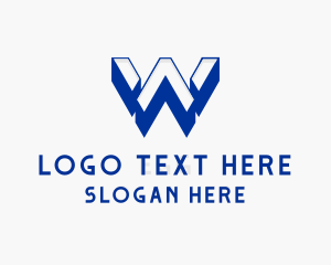Vlogger - Startup 3D Letter W logo design