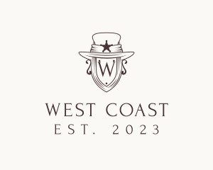 West - Sheriff Cowboy Hat logo design