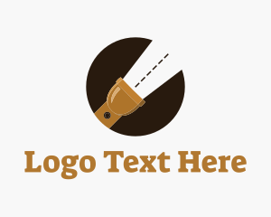 Night Time - Brown Flashlight Road logo design