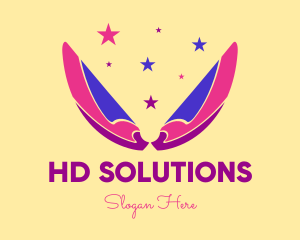 Pixie Fairy Magic Wings logo design