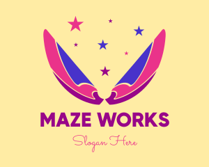 Pixie Fairy Magic Wings logo design