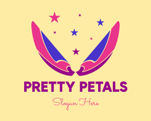 Girly - Pixie Fairy Magic Wings logo design