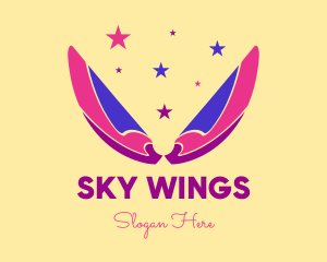 Pixie Fairy Magic Wings logo design