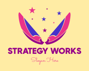 Pixie Fairy Magic Wings logo design