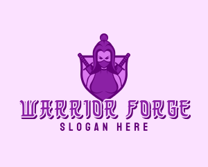 Samurai - Samurai Ninja Girl logo design