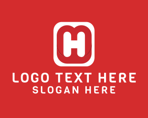 Media - Mobile Application Letter H logo design