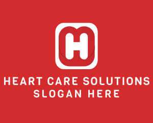 Mobile Application Letter H logo design