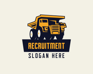 Heavy Equipment - Mining Transport Dump Truck logo design