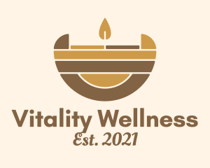 Wellness Spa Candle  logo design