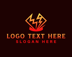 Charge - Lightning Bolt Energy logo design