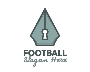 School Item - Pen Nib Keyhole logo design