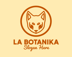 Orange Pet Cat  Logo