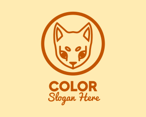 Feline - Orange Pet Cat logo design