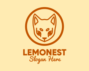 Veterinary - Orange Pet Cat logo design