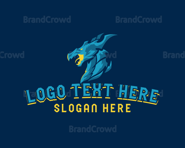 Mythical Dragon Creature Logo