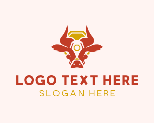 Horn - Zodiac Ox Head logo design