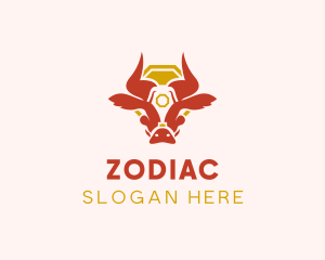 Zodiac Ox Head logo design