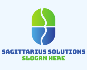 Sagittarius - Arrow Pill Medicine logo design