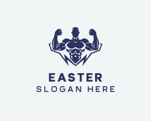 Male - Gym Fitness Bodybuilder logo design