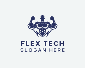 Flex - Gym Fitness Bodybuilder logo design