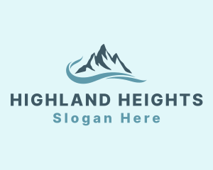 Highland - Nature Mountain Sea logo design