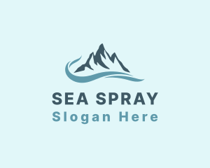 Nature Mountain Sea logo design