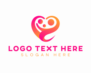 Social - Family Heart Parenting logo design