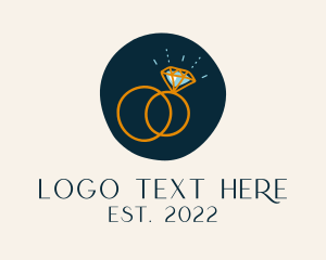 Handmade - Diamond Engagement Ring Jewelry logo design