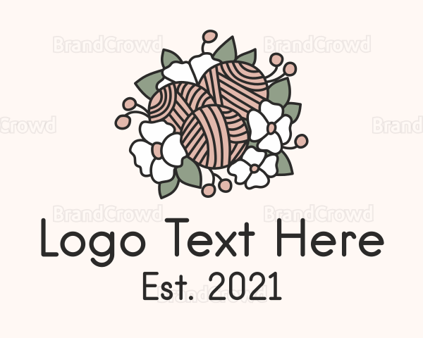 Flower Yarn Bouquet Logo