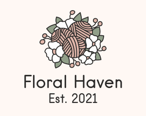 Bouquet - Flower Yarn Bouquet logo design