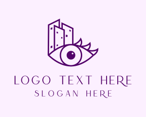 Contact Lens - City Eyelash Extension Salon logo design