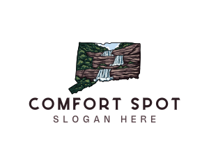 Connecticut Falls State Park logo design